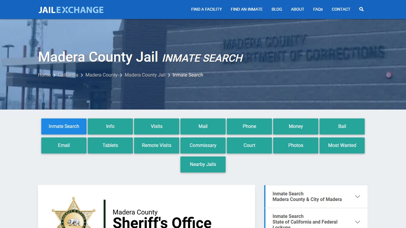 Inmate Search: Roster & Mugshots - Madera County Jail, CA - Jail Exchange