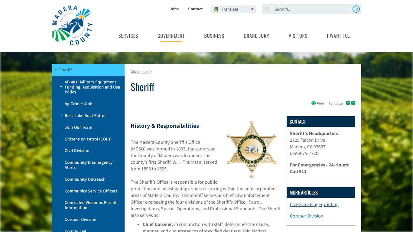 Sheriff | Madera County